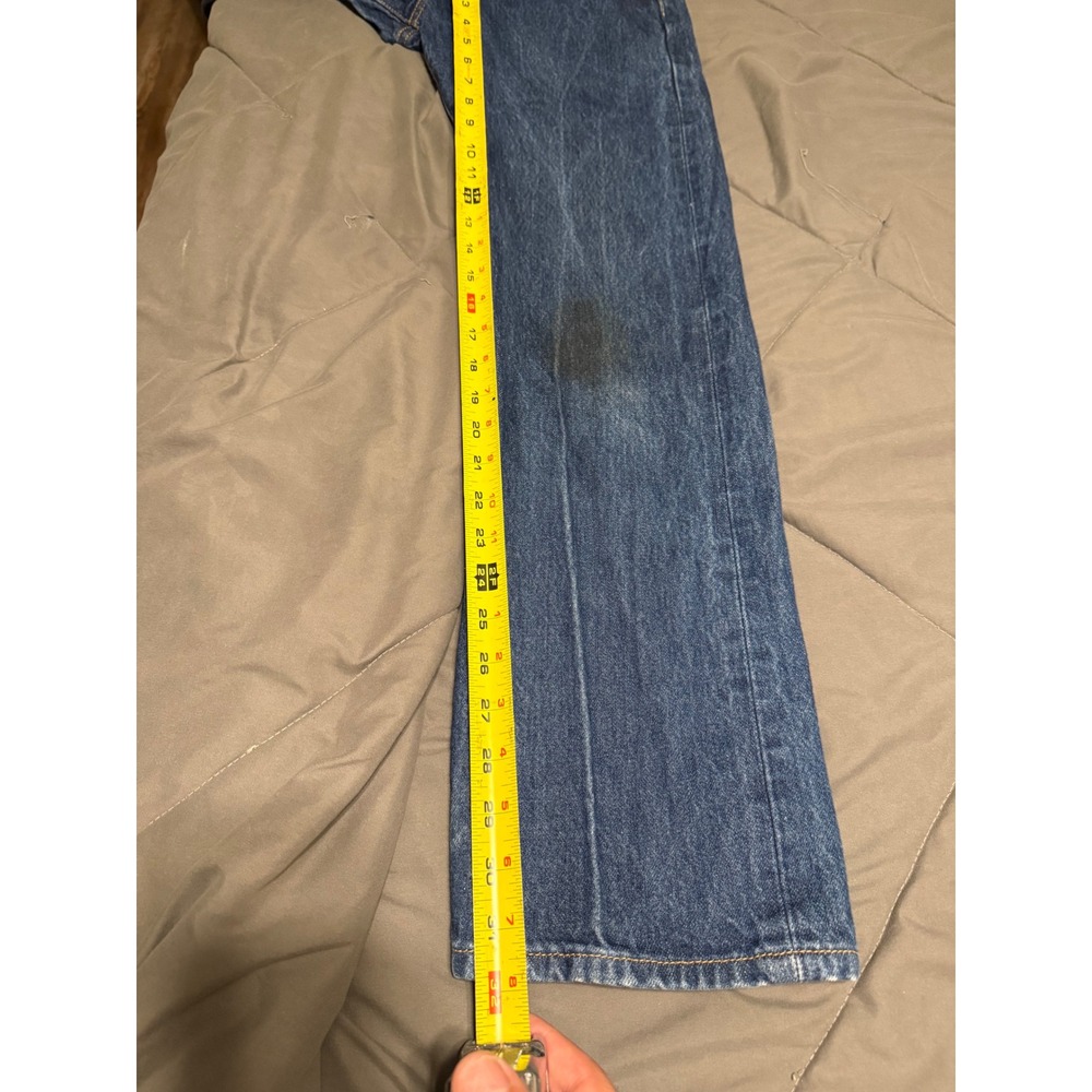 Levis 501XX Jeans Mens 28x34 Blue Denim Straight Leg Y2K Vintage Button Fly - Picture 7 of 10